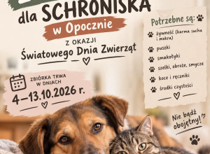 Zbiórka darów dla schroniska w Opocznie