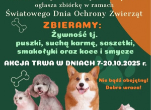 Zbiórka karmy dla schroniska w Różannie